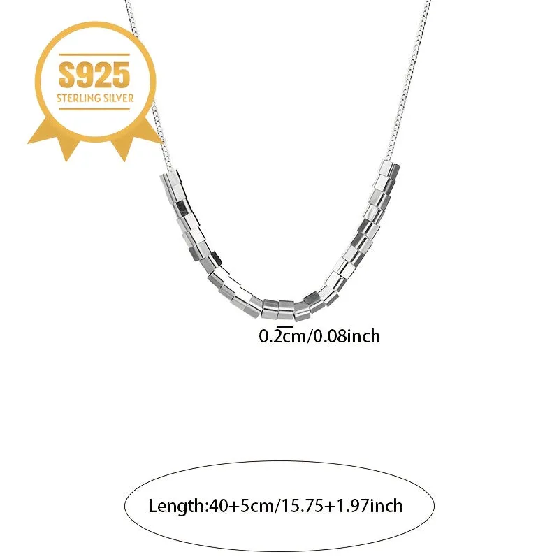 Minimalist Clavicle Chain for Women - Square Pendant Necklace