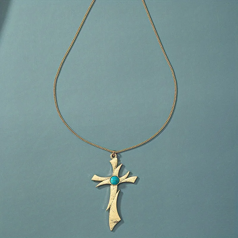 Minimalist Cross Pendant Necklace For Men Daily Decoration Gift Family Friends