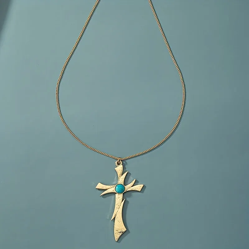 Minimalist Cross Pendant Necklace For Men Daily Decoration Gift Family Friends