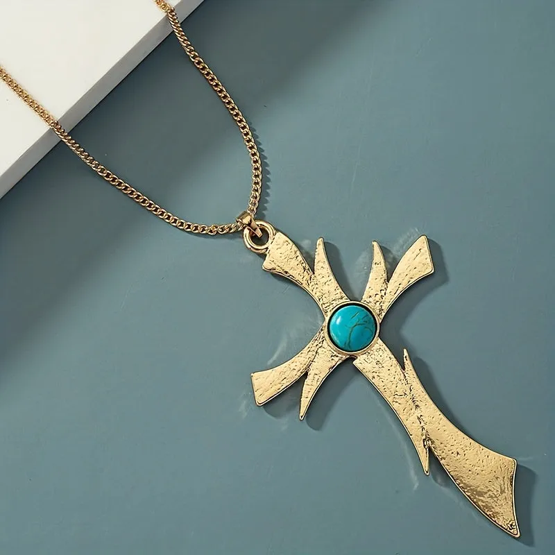 Minimalist Cross Pendant Necklace For Men Daily Decoration Gift Family Friends