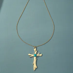 Minimalist Cross Pendant Necklace For Men Daily Decoration Gift Family Friends