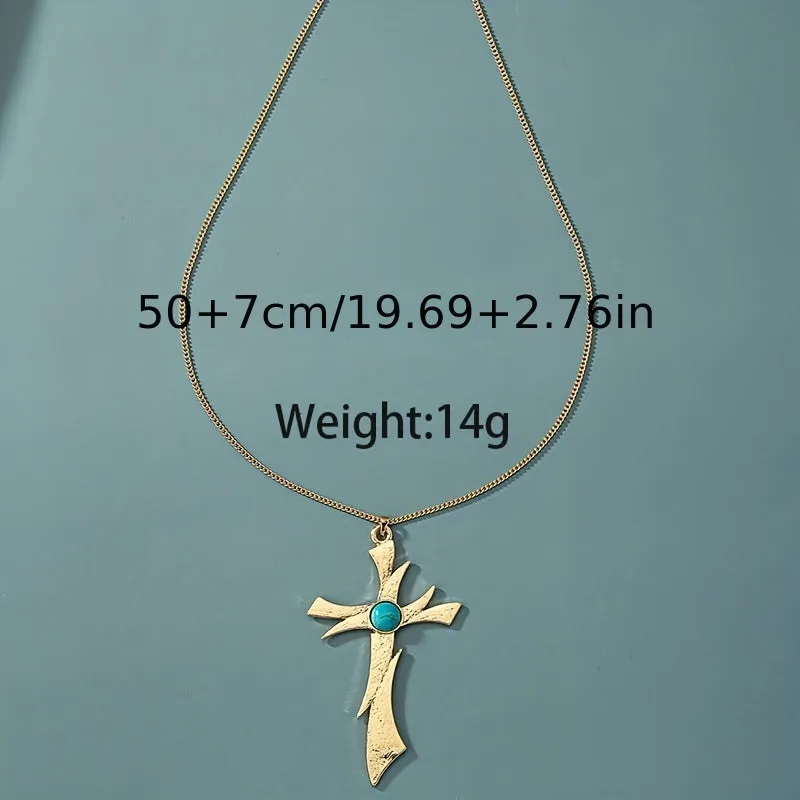 Minimalist Cross Pendant Necklace For Men Daily Decoration Gift Family Friends