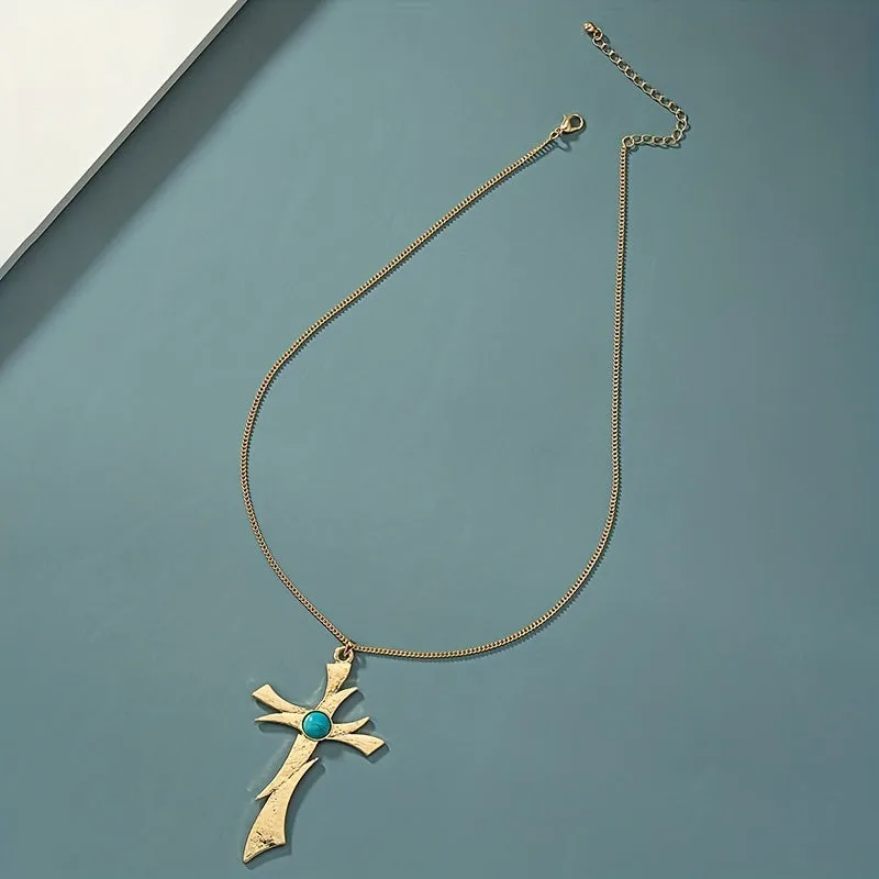 Minimalist Cross Pendant Necklace For Men Daily Decoration Gift Family Friends