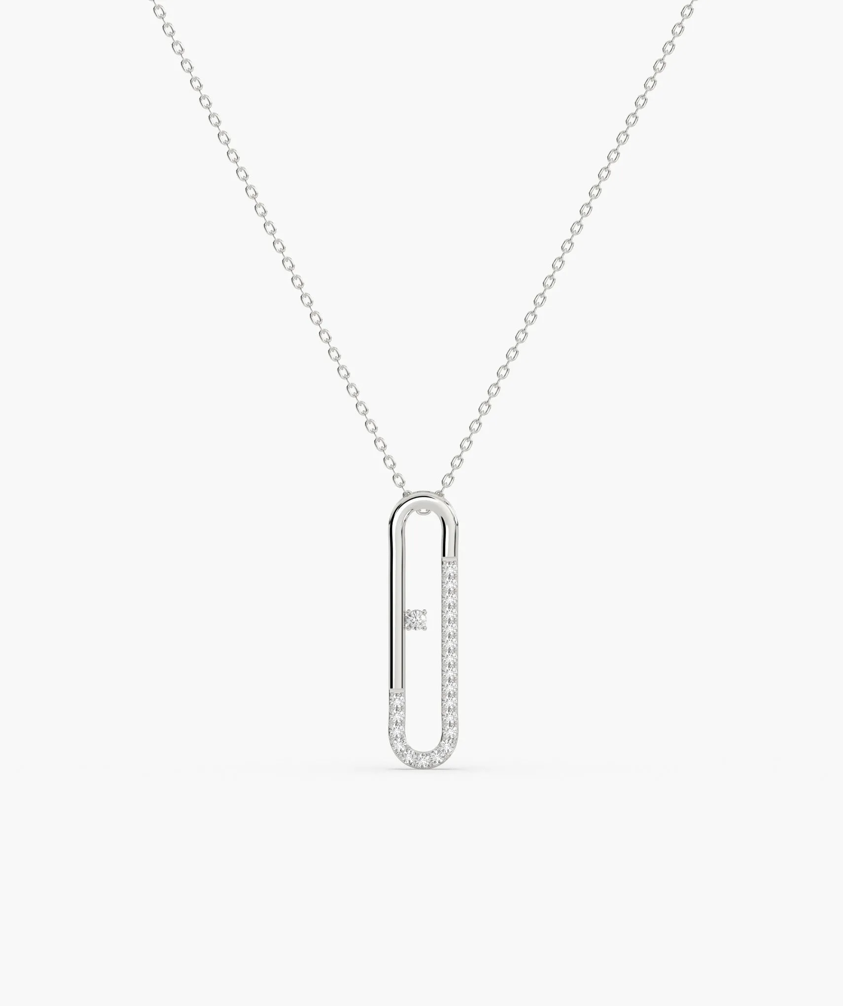 Minimalist Diamond Clip Pendant