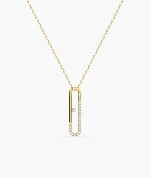 Minimalist Diamond Clip Pendant