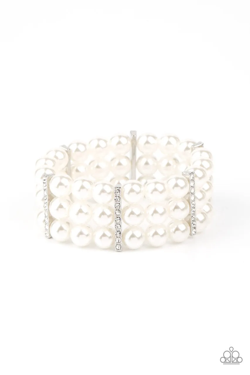 Modern Day Majesty White Paparazzi Bracelet