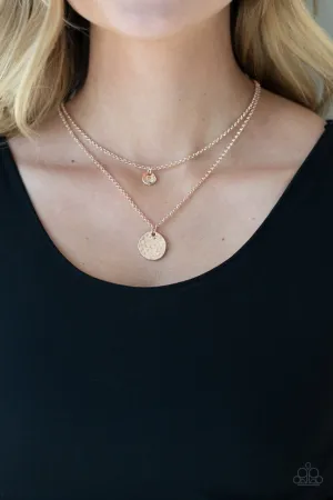 Modern Minimalist Rose Gold Paparazzi Necklace