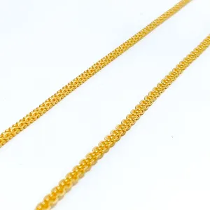 Modest Curved 22K Gold Anklet Pair