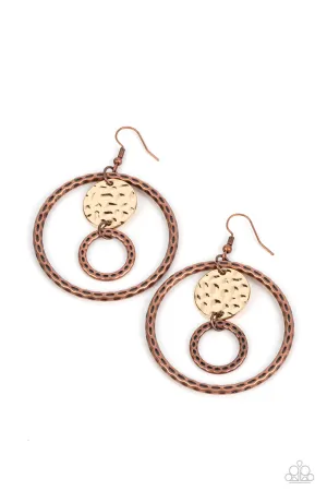 Mojave Metal Art Multi Earrings Paparazzi