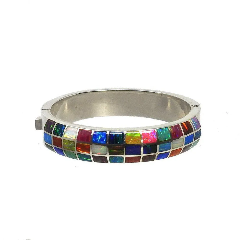 Multi stone Inlaid Cuff