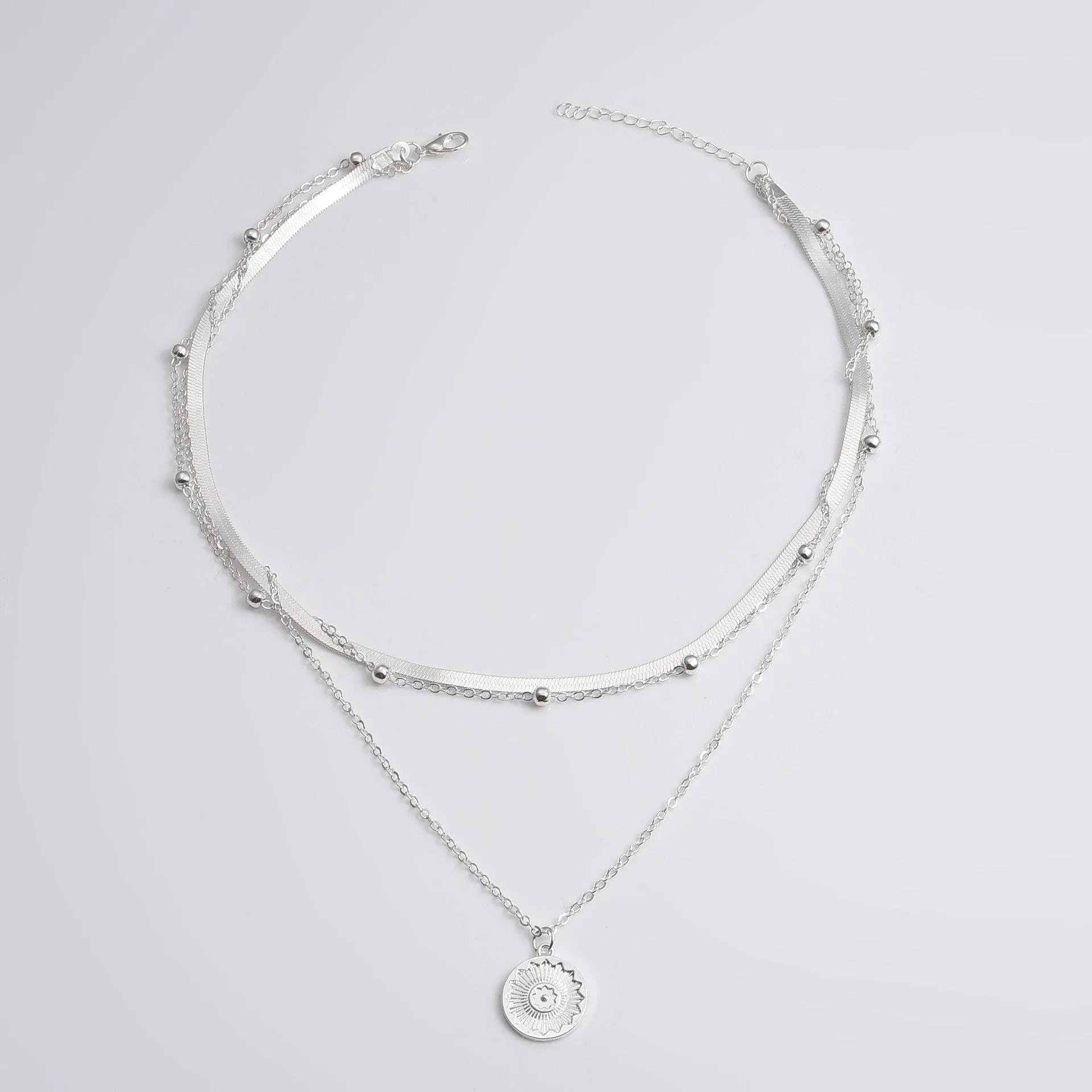 Multilayer Necklaces For Women Jewelry Gold Colors  Trendy High Quality Metals Geometric