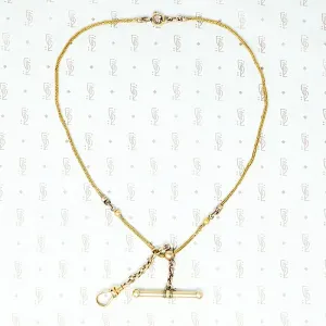 My Favourite Antique Woven 18k Chain with T-bar and Hook