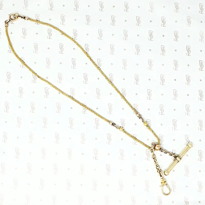 My Favourite Antique Woven 18k Chain with T-bar and Hook