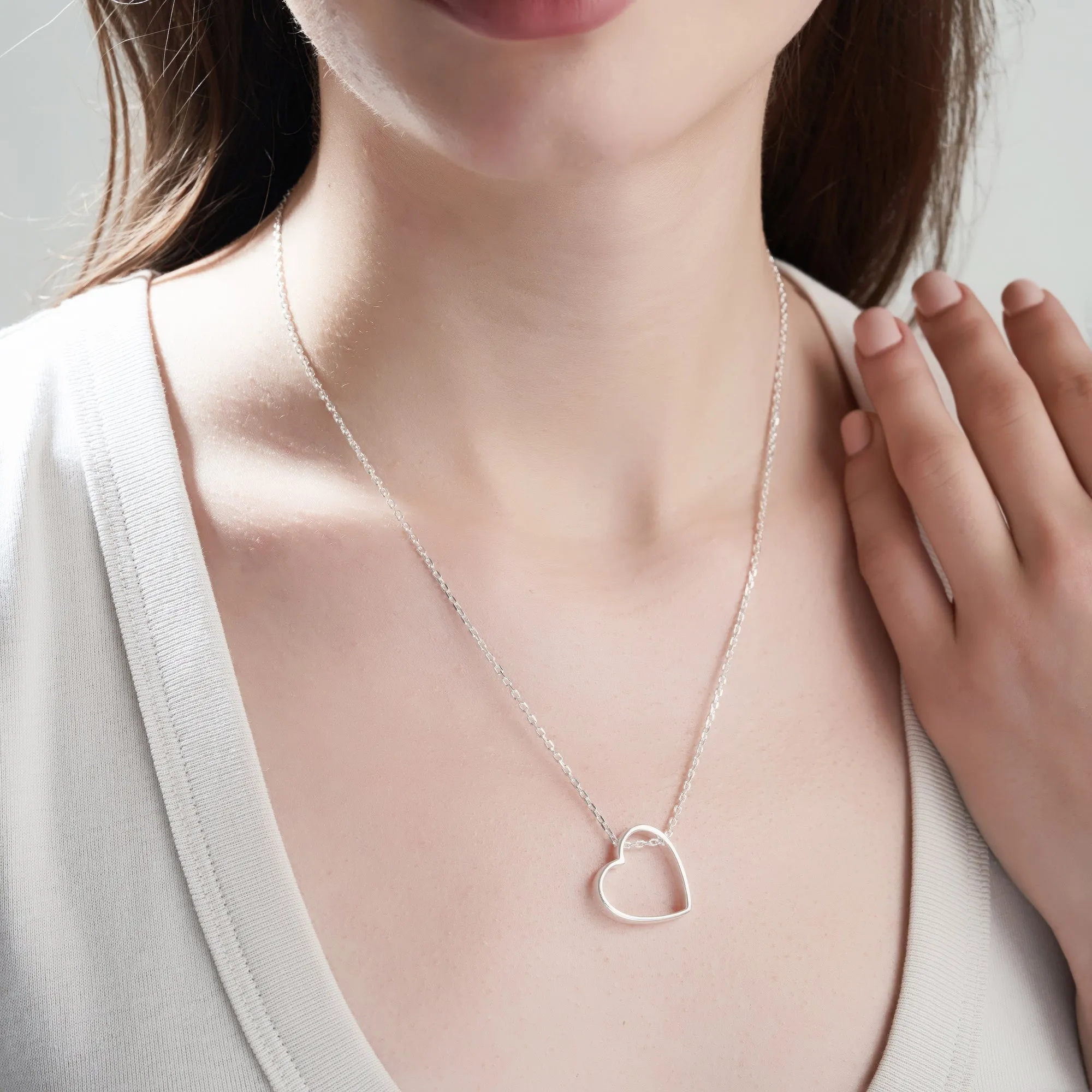 Mysha Personalized Open Heart Pendant