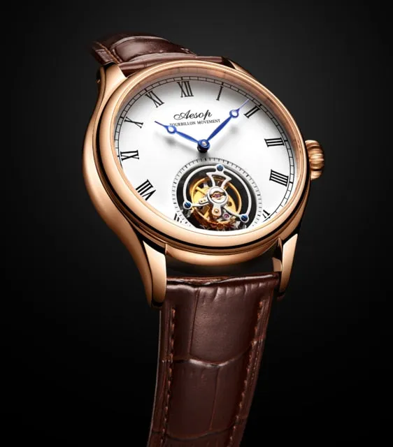 New 100% Original Luxury Tourbillon Watch Mens Mechanical Watches Top Brand Classic White Leather Watch Relogio Masculino 7021