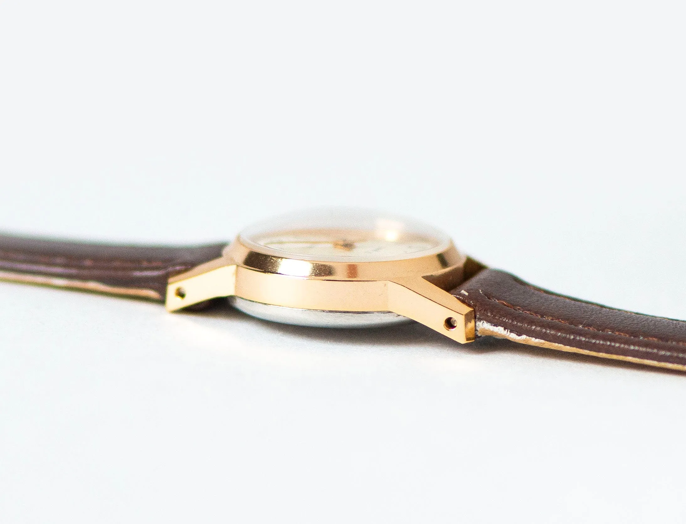 New old stock lady watch tiny gold shade Glory classic lady watch delicate vintage accessory gift small wrist watch new premium leather band