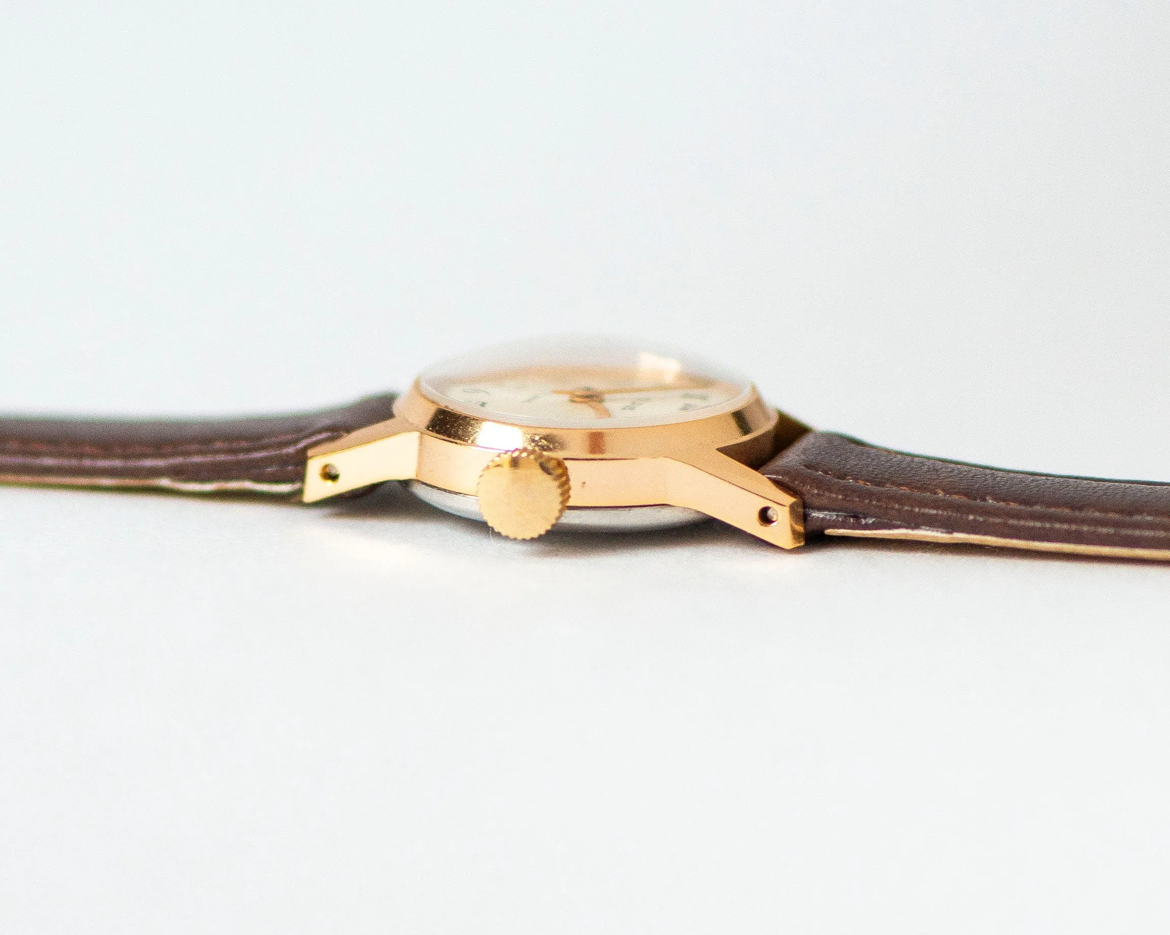New old stock lady watch tiny gold shade Glory classic lady watch delicate vintage accessory gift small wrist watch new premium leather band