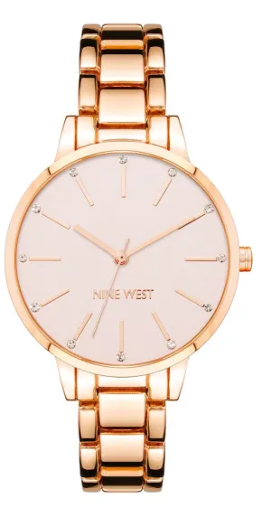 Nine West Pink Dial Analog Watch For -  Ladies NW-2098PKRG
