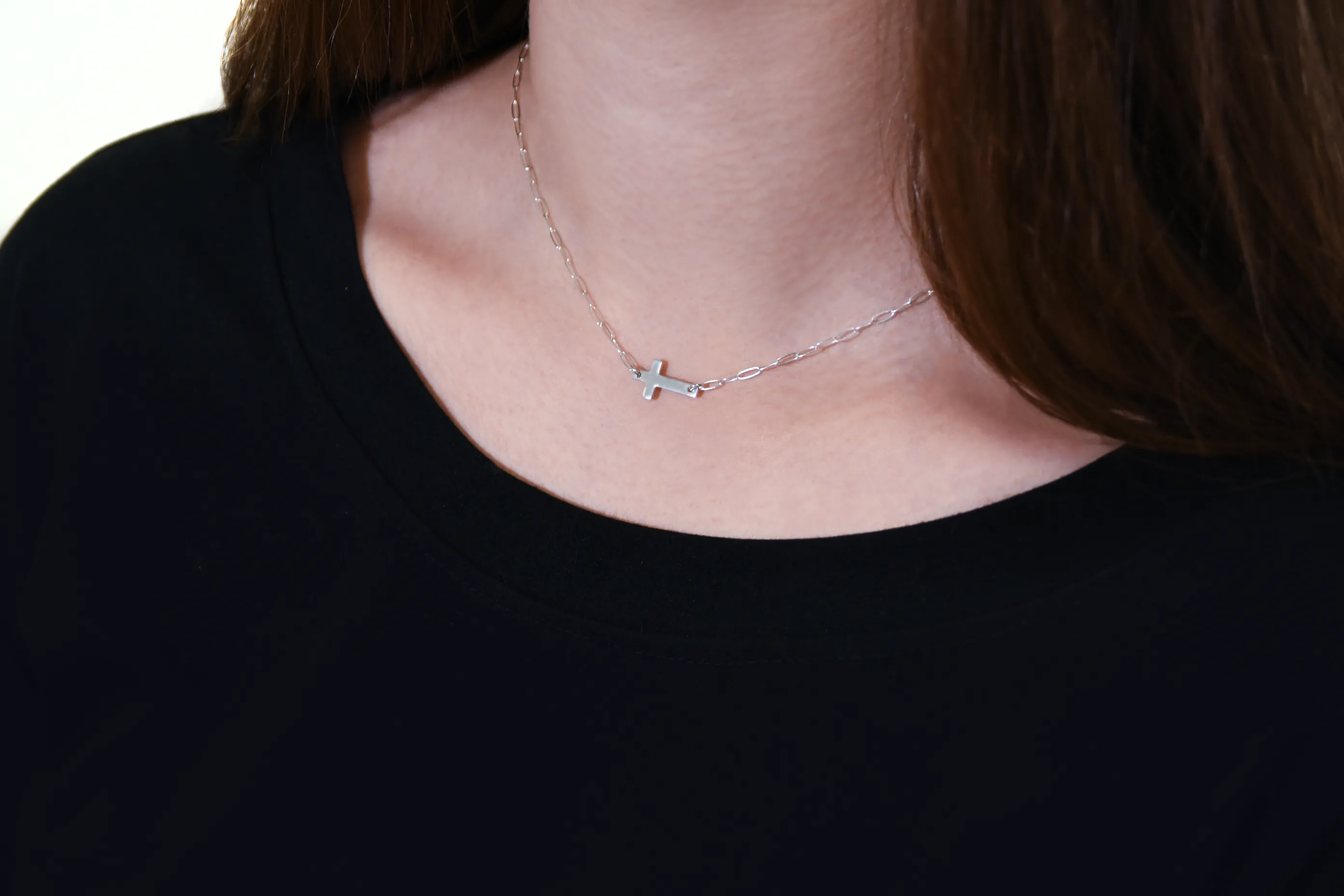 noah sideways cross necklace/bracelet/anklet • prayer for my grandmother