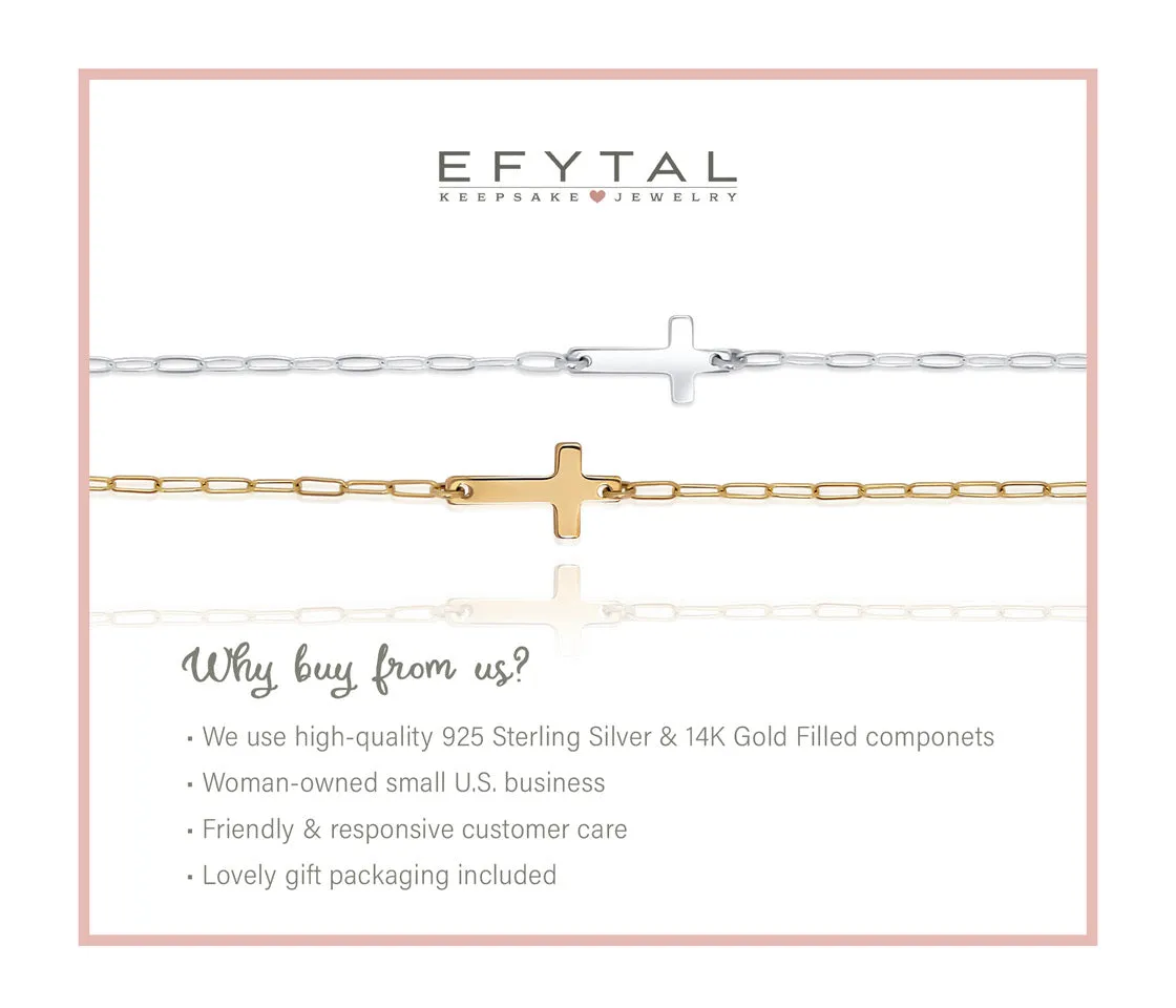 noah sideways cross necklace/bracelet/anklet • prayer for my grandmother