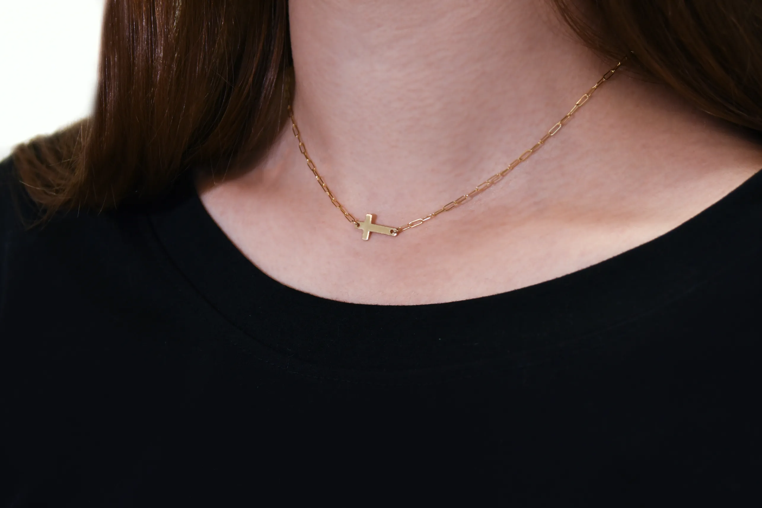 noah sideways cross necklace/bracelet/anklet • prayer for my grandmother
