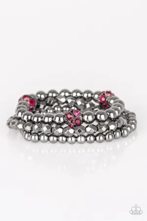 Noticeably Noir Pink Paparazzi Bracelet