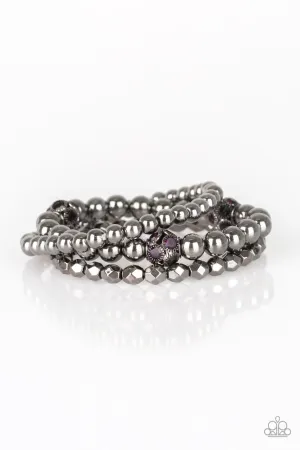 Noticeably Noir Purple Paparazzi Bracelet
