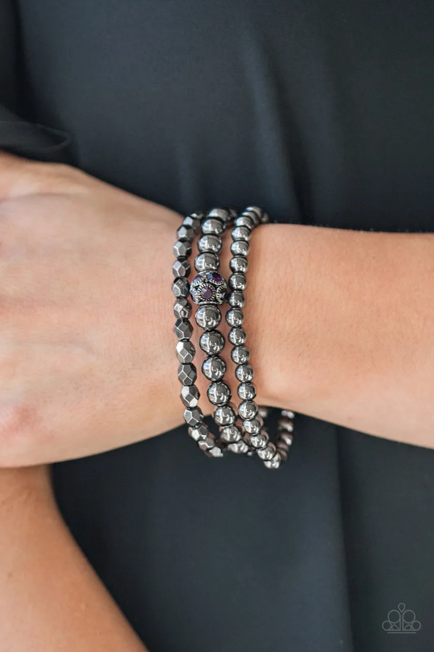 Noticeably Noir Purple Paparazzi Bracelet