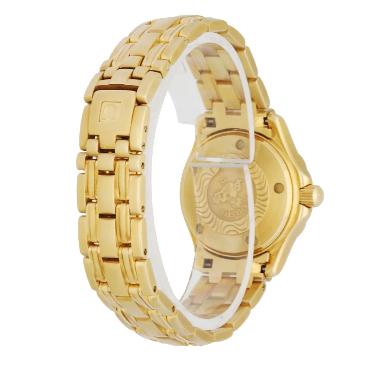 Omega Seamaster 18K yellow Gold Mother Of Pearl Dial Ladies Watch