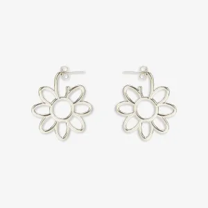 Oversized Daisy Hoop Earrings
