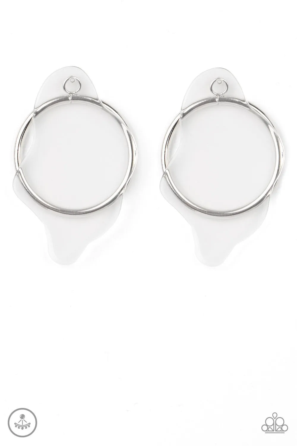 Paparazzi Clear The Way! Earrings White