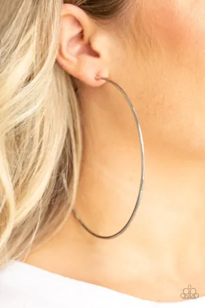 Paparazzi Extra Extra - Silver Hoop Earrings