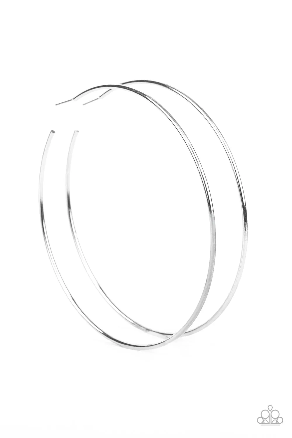 Paparazzi Extra Extra - Silver Hoop Earrings
