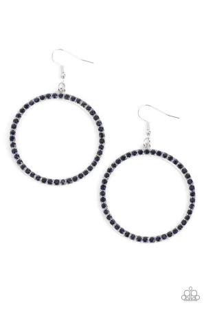 Paparazzi Head-Turning Halo - Blue Earrings