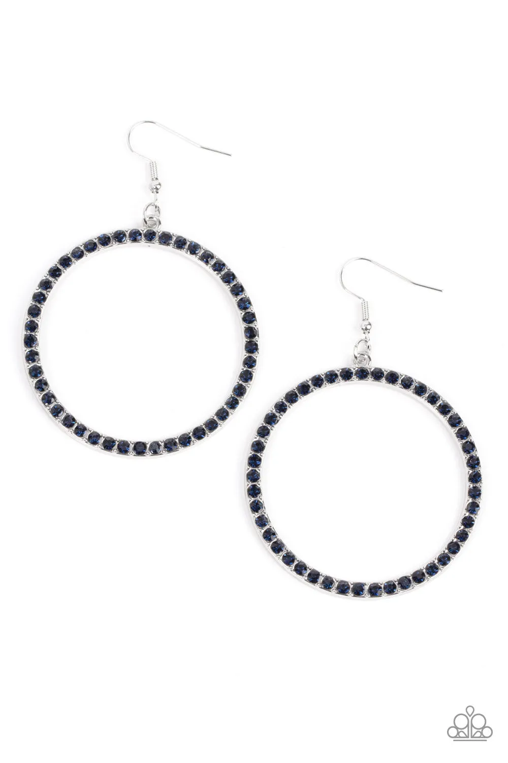 Paparazzi Head-Turning Halo - Blue Earrings