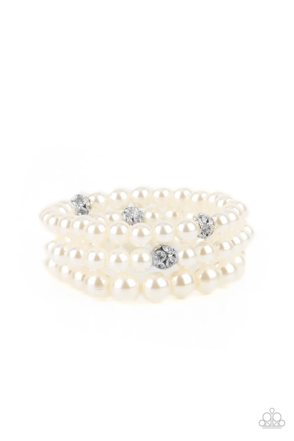 Paparazzi Here Comes The Heiress Bracelet White