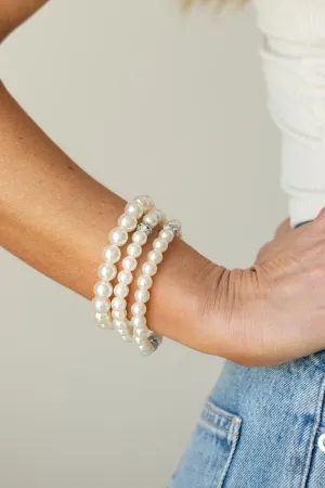 Paparazzi Here Comes The Heiress Bracelet White