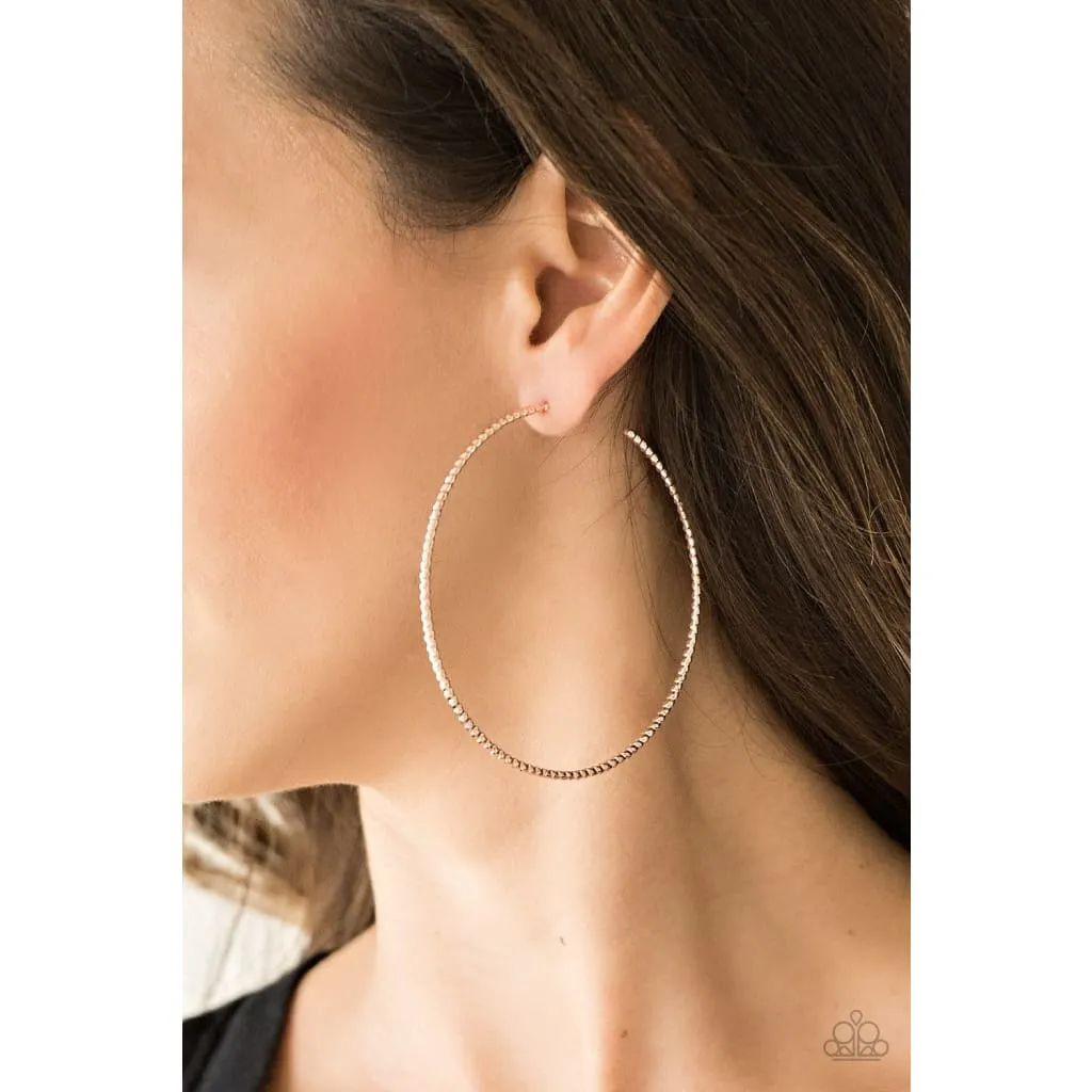 Paparazzi Hooked On Hoops - Rose Gold