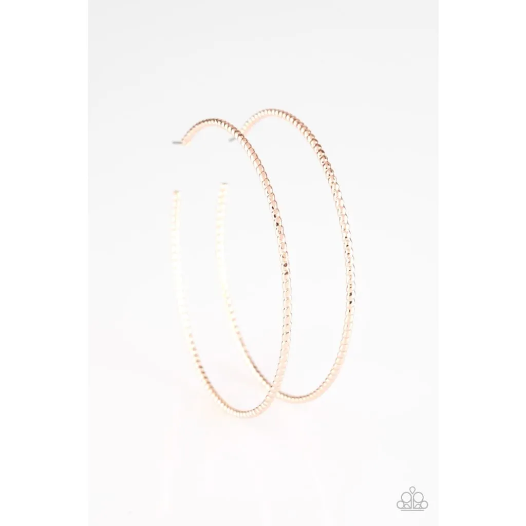 Paparazzi Hooked On Hoops - Rose Gold