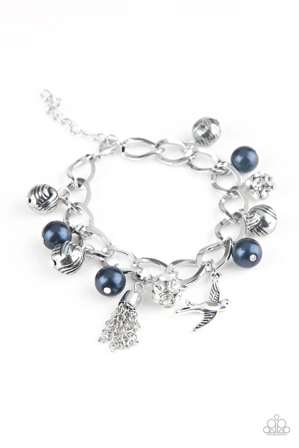 Paparazzi Lady Love Dove - Blue Pearls Bracelet
