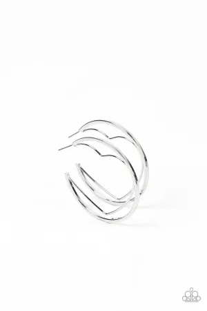 PAPARAZZI Love Goes Around - Silver Earrings