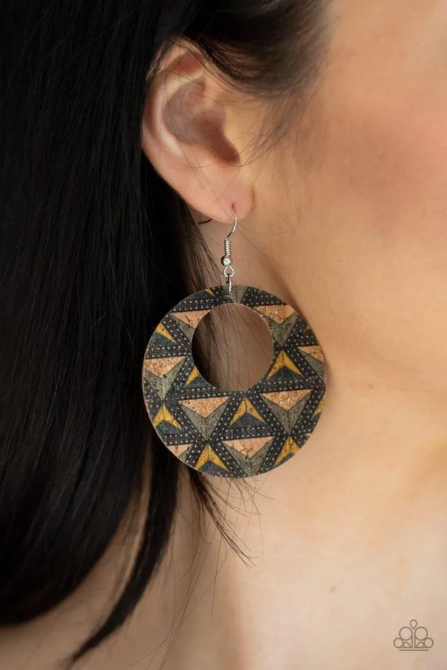 Paparazzi Put A Cork In It Earrings Multi