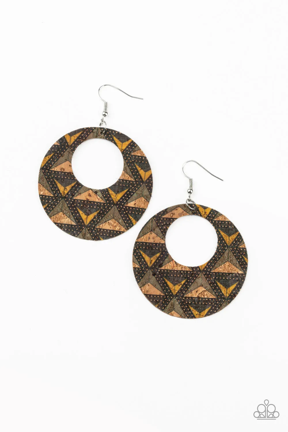 Paparazzi Put A Cork In It Earrings Multi