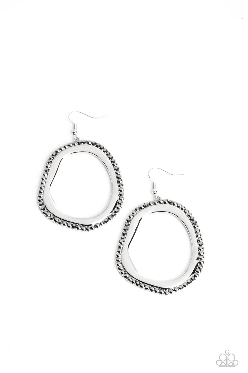 Paparazzi Scintillating Shareholder - Silver Earrings