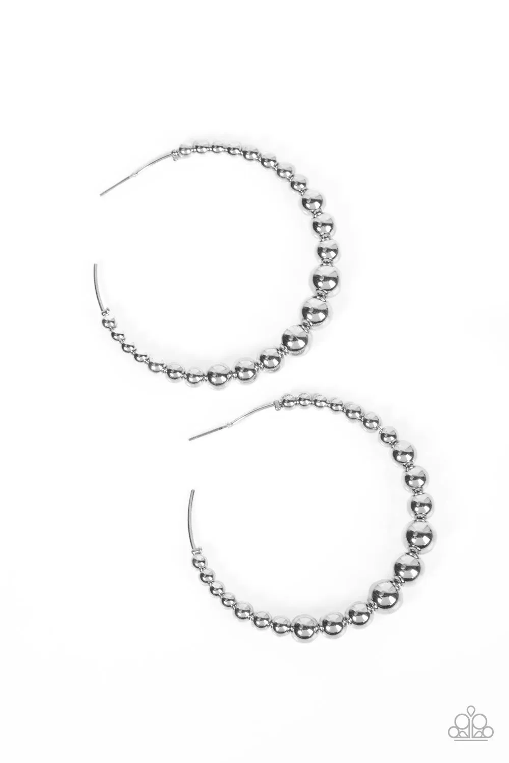 Paparazzi Show Off Your Curves - Silver Earrings