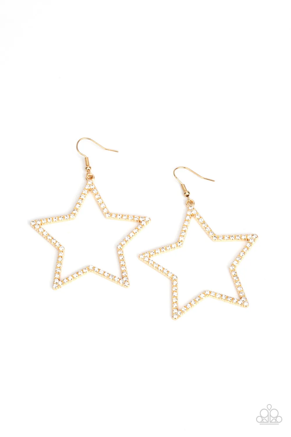 Paparazzi Supernova Sparkle - Gold Earrings