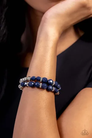 Paparazzi Two by Two Twinkle - Blue Bracelets