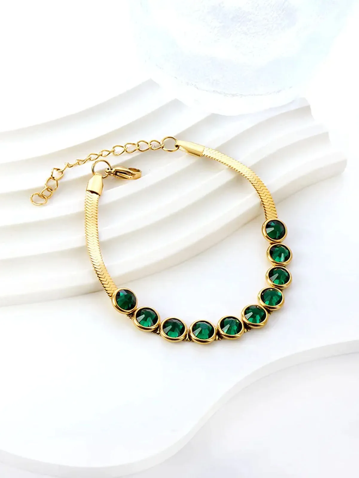 Parakeet Rhinestone Decor Chain Bracelet - FD ⚡
