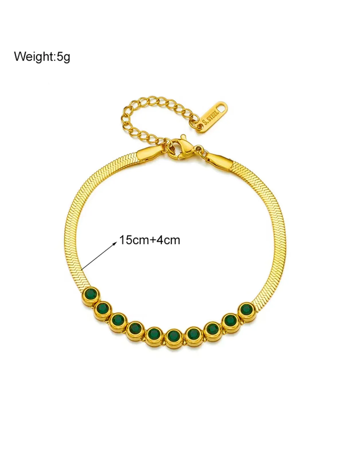 Parakeet Rhinestone Decor Chain Bracelet - FD ⚡