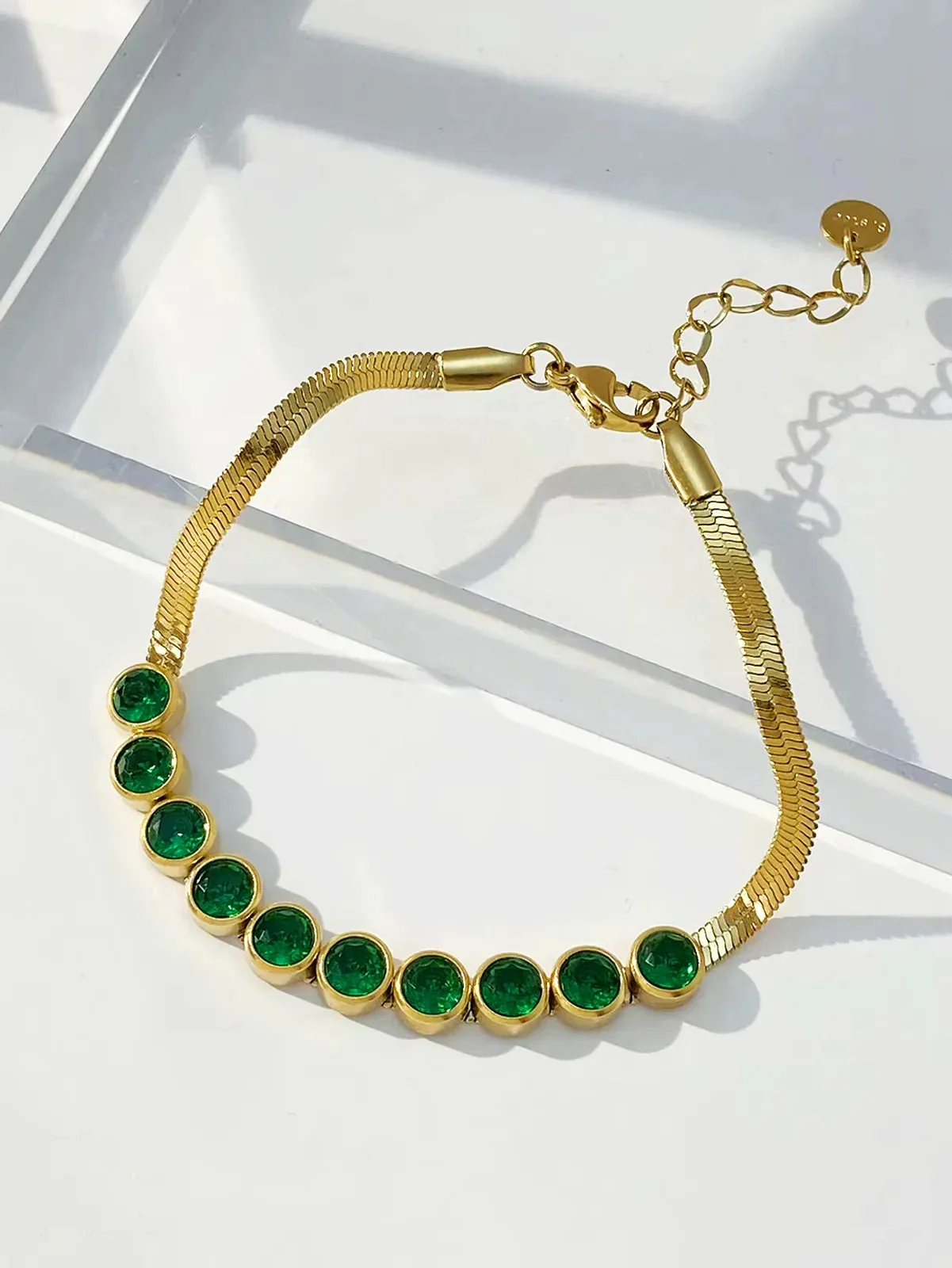 Parakeet Rhinestone Decor Chain Bracelet - FD ⚡